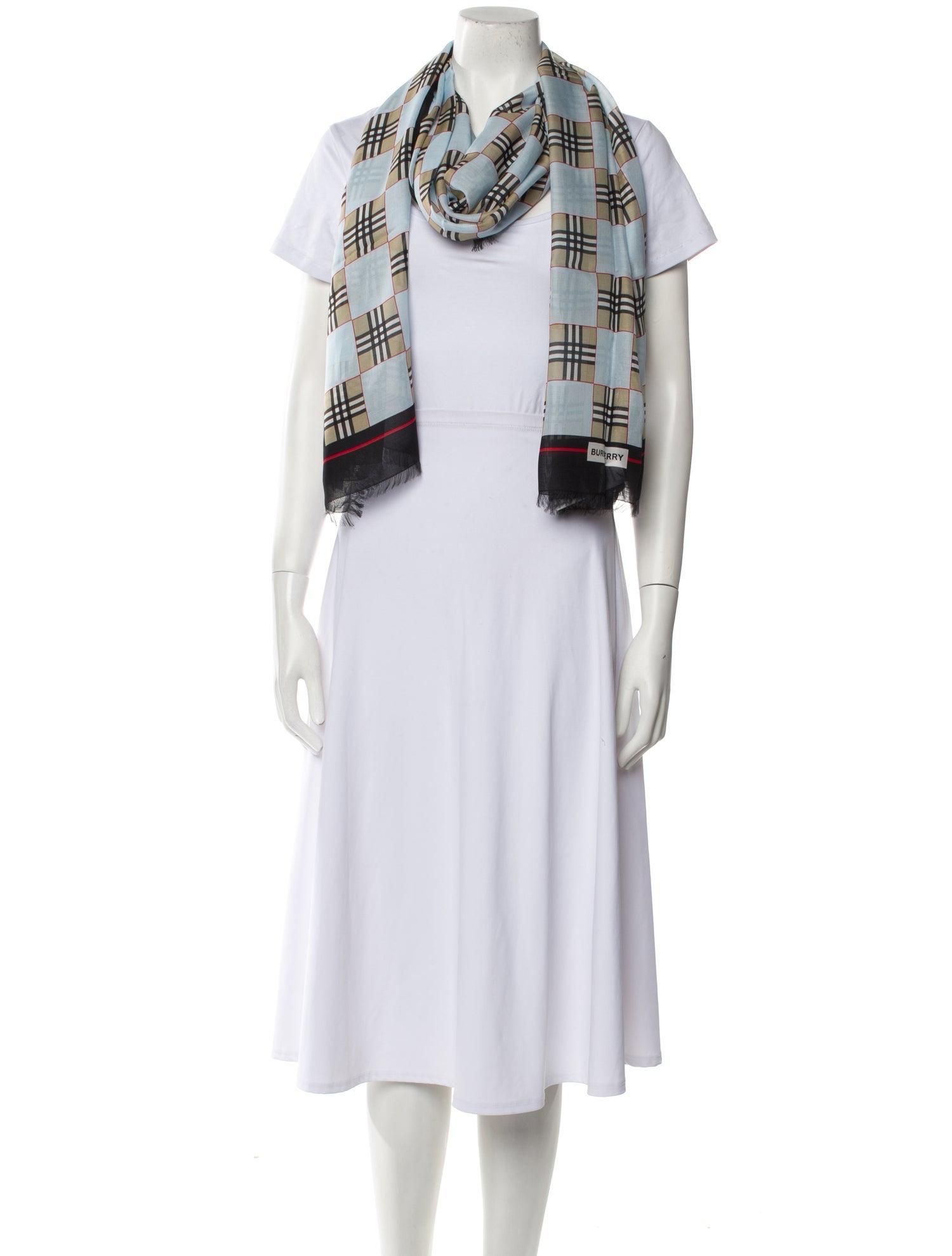 Burberry Plaid Print Scarf